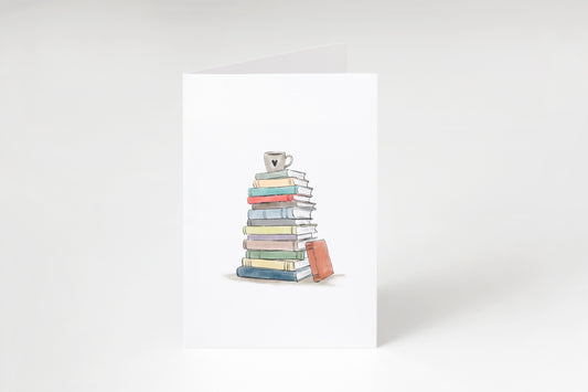 Coffee and Books - Greeting Card