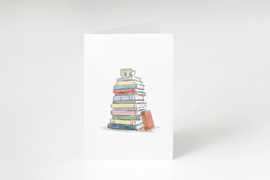 Tea and Books - Greeting Card